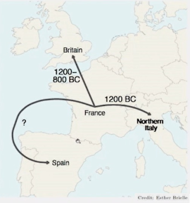 (Map of Western Europe (copyright Nick Patterson 2022))